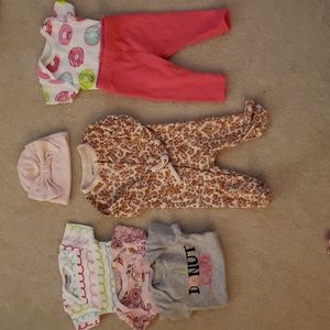 7pc baby clothes, outfit lot